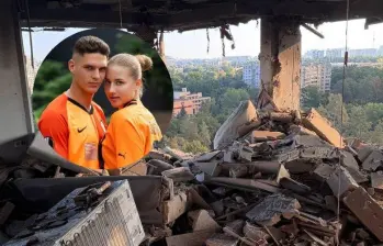 Heorhiy Sudakov, de 23 años, denunció que en la vivienda en Kiev se encontraba su esposa embarazada, su madre y su hija de 3 años. FOTO: INSTAGRAM sudakov_11