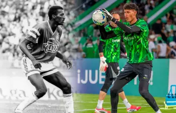 Edgar y Kevin Cataño, uno de los casos de padre e hijo en Atlético Nacional. FOTOS FREDY AMARILES Y JUAN ANTONIO SÁNCHEZ. DISEÑO JUAN CAMILO OSPINA