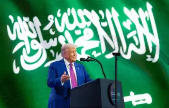 El presidente estadounidense, Donald Trump, habló sobre Gaza en medio de su gira por Oriente Medio. FOTO: Xinhua