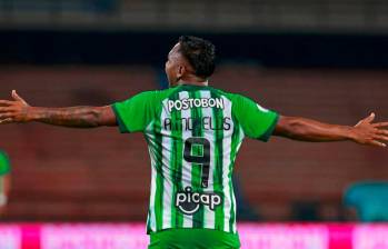 El delantero cordobés Alfredo Morelos suma nueve goles con Atlético Nacional en el segundo semestre del 2024. FOTO: MANUEL SALDARRIAGA