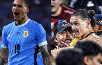 El jugador Darwin Núñez fue uno de los protagonistas de la trifulca entre hinchas colombianos y el equipo uruguayo en la Copa América 2024. Foto: Copa América y Getty