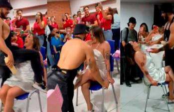 La jueza fue grabada en el momento en el que un hombre le hacía un baile erótico. FOTO: Captura de video