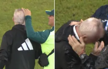 En el estadio Francisco Morazán de Honduras, aficionados hirieron al técnico de México tras golpearle en la cabeza, al parecer con una lata de cerveza. FOTO: CAPTURA DE VIDEO