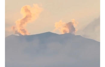 Así amaneció Puracé tras registrar un tremor volcánico, es decir, un tipo de vibración o señal sísmica continua generada por procesos dentro del volcán ubicado en el Cauca. FOTO: CAPTURA DE VIDEO