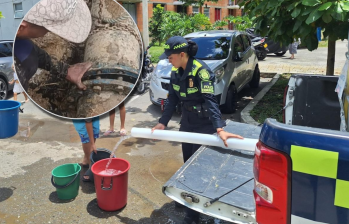 Más de 9.000 habitantes de La Pintada permanecen afectados por la falla en el acueducto que mantiene sin agua a gran parte del municipio. FOTOS: Alcaldía de La Pintada