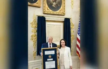 El presidente de Estados Unidos, Donald Trump, habló sobre María Corina Machado y la describió como una persona “increíblemente amable”. FOTO: Tomada de las redes sociales 