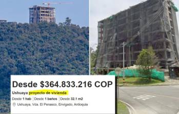 A la izquierda, proyecto Cuantum; a la derecha, Ushuaya. FOTOS: El Colombiano y Cortesía Google Street View