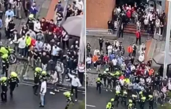 El altercado que se presentó este jueves en Bogotá quedó registrado en video. FOTO: REDES SOCIALES