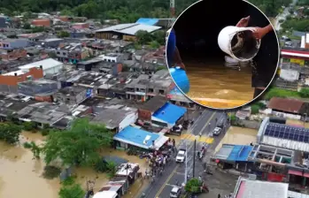 Seis barrios del corregimiento El Reposo se inundaron tras el desbordamiento del río Vijagual. Fotos: Alcaldía de Apartadó
