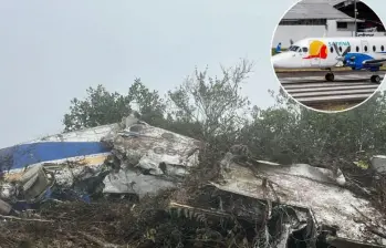 Restos del avión de Satena hallado en zona rural del Catatumbo, Norte de Santander, donde murieron sus 15 ocupantes. FOTO: Miguel Galeano Molina.