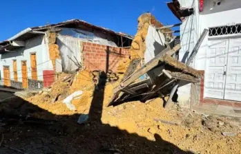 El terremoto del pasado 10 de agosto dejó en Antioquia 1.570 afectaciones en infraestructura, un total de 4.359 familias damnificadas, 39 viviendas colapsadas. Uno de los municipios afectados fue Sonsón. Foto: Cortesía