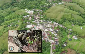Las Fuerzas Militares adelantan operaciones para retomar el control del corregimiento Raudal Viejo de Valdivia. FOTOS: Cortesía Décima Primera Brigada del Ejército