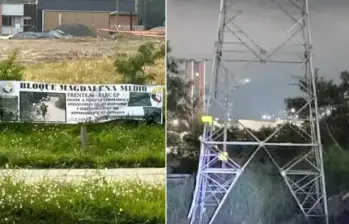 En la zona aledaña, las autoridades encontraron una pancarta alusiva a las Disidencias de las Farc. FOTO: Cortesía
