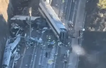 Estas son tomas aéreas tomadas por la Guardia Civil española del accidente. Foto: Guardia Civil.