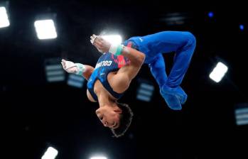 Ángel Barajas en acción durante los Juegos Olímpicos, donde hizo historia al conquistar una medalla de plata para Colombia. Foto: Cortesía COI