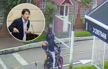 Momento previo al ataque cuando Uribe se dirigía a los asistentes al acto. FOTO suministrada