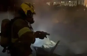 Víctimas del incendio en Cali: bebé de seis meses sufre graves quemaduras. Foto: captura de video