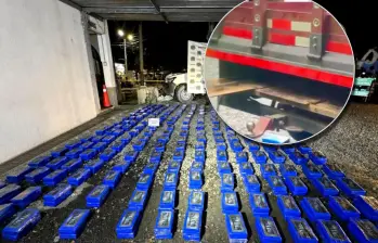 La droga era transportada en un “doble fondo” acondicionado en una camioneta, una modalidad utilizada para evadir los controles en carretera. FOTO: Cortesía.