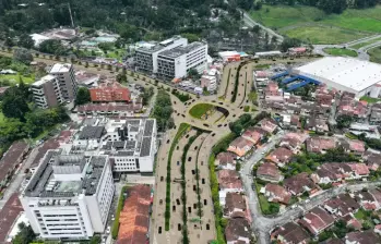 Una de las principales obras que se tienen en los planes para aprovechar los excedentes de la concesión Devimed es un intercambio vehicular a la altura de la Clínica Somer. FOTO Cortesía Alcaldía de Rionegro