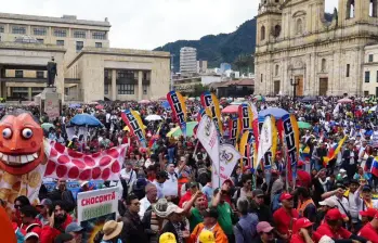 Las movilizaciones fueron convocadas hace dos semanas, luego del hundimiento de la consulta popular en el Senado. Imagen de referencia. FOTO: Colprensa