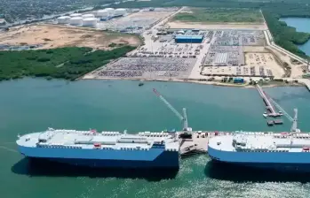 El proyecto se desarrollará utilizando la infraestructura marítima ya existente y operativa del terminal portuario de Cartagena, donde se recibirá e internará Gas Natural Licuado (GNL). Foto: Cortesía