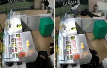 El tiroteo quedó grabado por las cámaras de seguridad del centro comercial Metropolitano de Barranquilla. FOTO: CAPTURA DE VIDEO