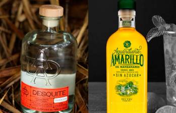 En noviembre de 2021 que apareció el primer aguardiente artesanal elaborado en el sector panelero. Se trata de Desquite, destilado y embotellado en el municipio de San Francisco de Sales, Cundinamarca. Foto: Cortesía