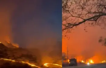 Tolima, contra el fuego: incendios forestales ya afectan más de 30.000 hectáreas. Foto: captura de video redes sociales @Rodrigo_Lara_