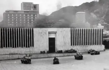 Toma del palacio de justicia. FOTO: ARCHIVO ELCOLOMBIANO