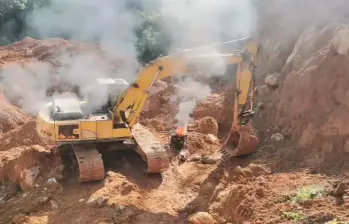 Minería ilegal. Foto: Manuel Saldarriaga, EL COLOMBIANO