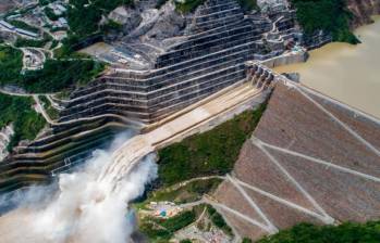 Vertedero del proyecto hidroeléctrico Hidroituango. Foto: Juan Antonio Sánchez Ocampo.