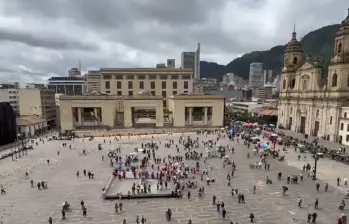 En Bogotá las manifestaciones fueron menores. Lo que sí hubo fue bloqueos y afectaciones a millones de ciudadanos por unos pocos. Foto: video EL COLOMBIANO. 