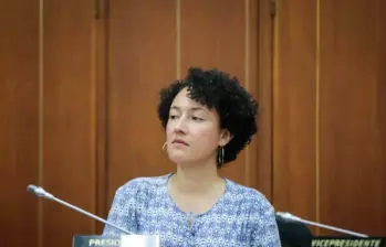 Isabel Zuleta, senadora del Pacto Histórico quien es investigada por el ‘tarimazo’ en Medellín. FOTO: COLPRENSA