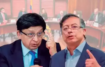 Jorge Enrique Ibáñez Najar, presidente de la Corte Constitucional, se declaró impedido en el voto de la emergencia económica. FOTOS: Colprensa y Presidencia 