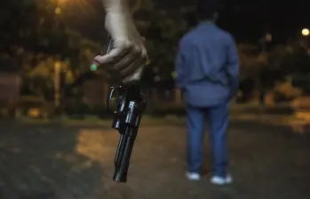 Descripción: Imagen dramatizada para ilustrar un homicidio con arma de fuego. Foto: Andrés Camilo Suárez Echeverry