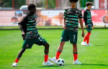 Cristiano Ronaldo Junior, hijo de la figura portuguesa, juega en la cantera del Al-Nassr de Arabia Saudita. Foto: Getty