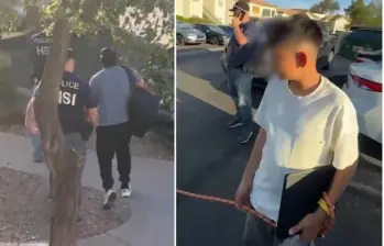 El procedimiento contra Beto Coral fue grabado por unas gafas inteligentes y divulgado por el periodista Daniel Coronell en sus redes sociales. FOTO: captura de video - Daniel Coronell. 