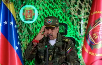 Nicolás Maduro convocó a sus milicias para defenderse de una eventual invasión de Estados Unidos. FOTO GETTY 