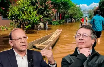 Amparados en la emergencia invernal, el ministro de Hacienda, Germán Ávila (izq.) y el presidente, Gustavo Petro (der.) decretaron una serie de nuevos impuestos. FOTOS @Nortesostenible, Presodencia, MinHacienda 