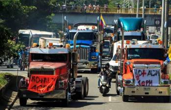 Camioneros advierten otro paro si el Gobierno Petro no respeta lo pactado. FOTO: Camilo Suárez 