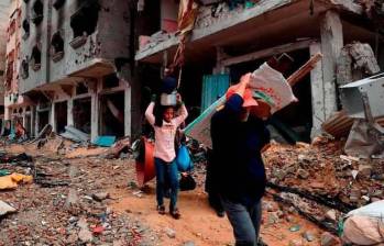 El ataque ocurrió justo después de que Hamás lanzara misiles contra la capital de Israel. FOTO GETTY