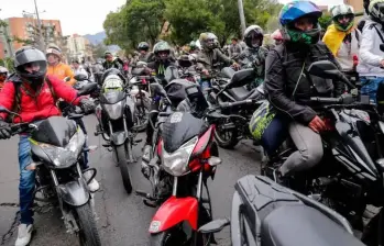 Conductores de motos en Antioquia. Foto de referencia: Colprensa