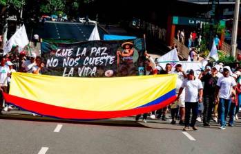 El Frente Nacional de Paz (FNP) hará movilizaciones en Bogotá para exigir el cumplimiento de los acuerdos. FOTO: JULIO CÉSAR HERRERA