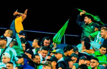 Hinchas del Atlético Nacional protagonizaron una nueva riña en Pasto. FOTO CAMILO SUÁREZ. 