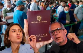 Este tema, que se ha convertido en un dolor de cabeza para el Gobierno, no parece tener un escenario claro frente al riesgo de que no haya una empresa que fabrique los pasaportes con los estándares requeridos. Fotos: Archivo, Cancillería y cortesía