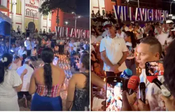 La velatón en Villavicencio que se realizó este miércoles 26 de noviembre por la libertad de Miguel Ayala y su acompañante Nicolás Pantoja. FOTO: REDES SOCIALES