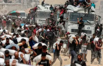 Los habitantes de Gaza sufren hambruna y violencia. Foto: Xinhua