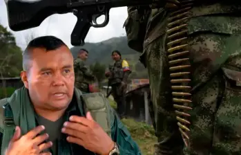 El comandante de una de las disidencias de las Farc, Alexánder Díaz Mendoza, conocido como alias “Calarcá”. FOTO AFP Y CAPTURA DE VIDEO