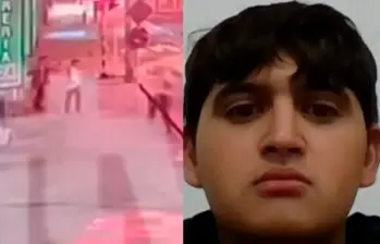 El asesinato a golpes del universitario Jaime Esteban Moreno Jaramillo quedó registrado en las cámaras de seguridad, en Bogotá. FOTOS: Cortesía