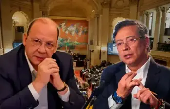 Germán Ávila, ministro de Hacienda, y el presidente Gustavo Petro. FOTO EL COLOMBIANO. 